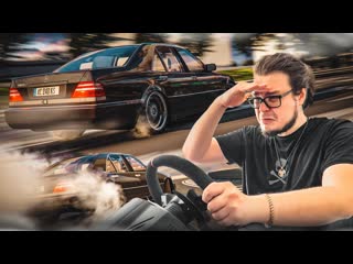 Bulkin арабский дрифт и шашки на огромном кабане w140 sclass валит боком в потоке assetto corsa 1080p