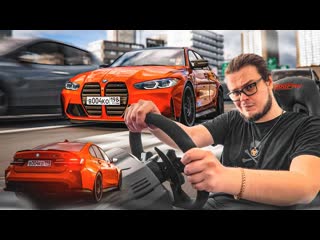 Bulkin лютые шашки в потоке на новой bmw m3 с рулм на платформе assetto corsa 1080p