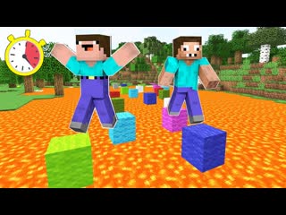 Dakplay нуб и про паркурят на время в майнкрафт нубик проходит паркур троллинг в minecraft 1080p