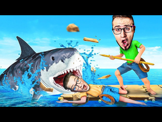 Andyfy спасите на нас напал мегалодон выживание в океане против огромной акулы shark siege 1080p