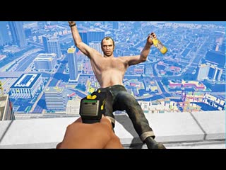 Gamewadafaq приколы в gta 5 wdf 54 тревор упал