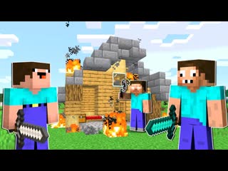 Dakplay херобрин сломал дом нуба и про в маинкрафт нубик и троллинг ловушка minecraft 1080p