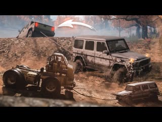 Bulkin mercedesbenz g63 amg вырвался на серьезное бездорожье без помощи не обошлось snowrunner