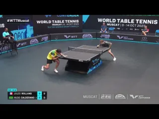 Jules rolland vs hugo calderano wtt contender muscat 2023 r16