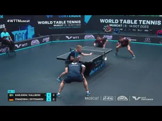 Anton kallberg kristian karlsson vs patrick franziska dimitrij ovtcharov wtt contender muscat 2023 final