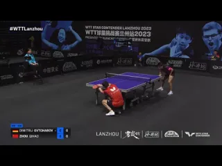 Dimitrij ovtcharov vs zhou qihao wtt star contender lanzhou 2023 r16