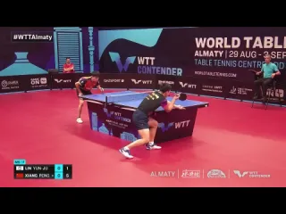 Lin yun ju vs xiang peng wtt contender almaty 2023 final