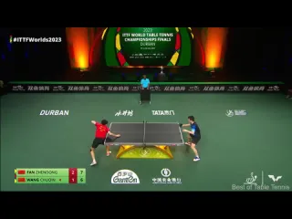 Fan zhendong vs wang chuqin wttc 2023 final