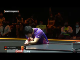 Fan zhendong vs patrick franziska wtt cup finals singpore 2021 r16