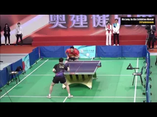 Ma long and xu xin exhibition match in hong kong