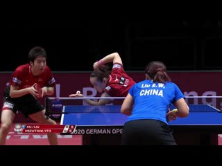 Xu xin liu shiwen vs jun mizutani mima ito german open 2020 final