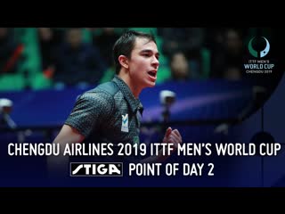 Hugo calderano point of the day 2 mens world cup 2019