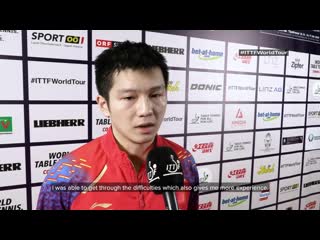 Fan zhendong interview austrian open 2019