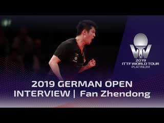 Fan zhendong interview german open 2019