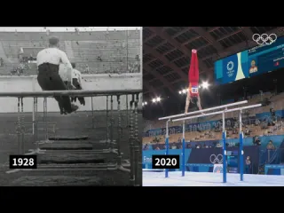 Олимпийская гимнастика параллельные брусья 1928 vs 2020