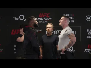 Кртис блэйдс vs том аспинэлл битва взглядов с медиадня перед ufc лондон