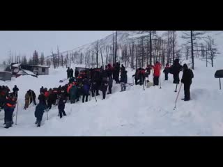 Сход лавины в норильске