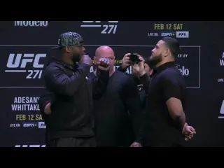 Деррик льюис vs тай туиваса битва взглядов с прессконференции перед ufc 271