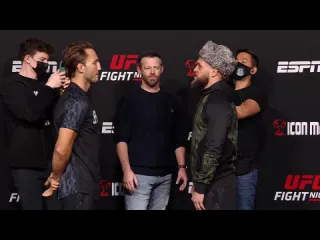 Рафаэль физиев vs брэд ридделл битва взглядов перед ufc вегас 44