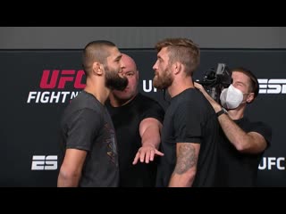 Хамзат чимаев vs джеральд мршарт битва взглядов перед ufc вегас 11