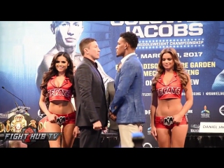 Головкин джейкобс лицом к лицу golovkin vs jacobs face off