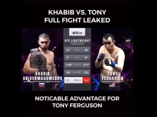 Хабиб нурмагомедов vs тони фергюсон бой который от нас скрывало ufc