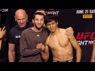 Тагир уланбеков vs азат максум битва взглядов перед ufc баку