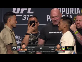 Брэндон ройвал vs джошуа ван битва взглядов с прессконференции перед ufc 317