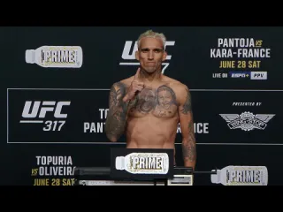 Чарльз оливейра взвешивание перед ufc 317