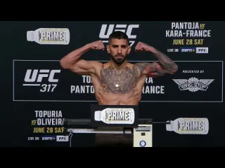 Илия топурия взвешивание перед ufc 317