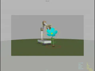 Robot and flower