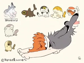 Sharkitty stretched