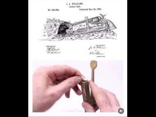 Американский патент на мышеловку 1882 года при срабатывании которой мышь застреливалась