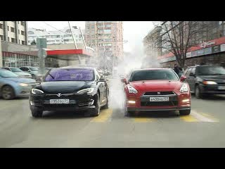 Менеджер антон пассажиры в шоке гонка tesla model s vs nissan gtr кто быстрее 1080p