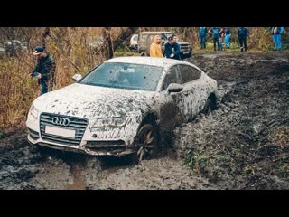 Менеджер антон смертельный оффроад для audi а7 едем на спор против toyota prado и турбо нива 1080p