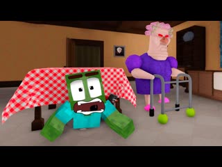 Clash apolon monster school escape grumpy gran horror scary obby minecraft animation