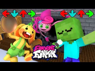 Woa monster school monster school friday night funkin vs bunzo bunny mommy long legs minecraft animation