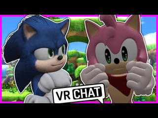 Movie sonic movie sonic meets male amy in vr chat