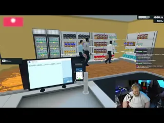 T2x2 stream t2x2 играет в supermarket simulator