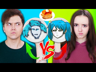 Милс кел выбери чей блин лучше блинный челлендж pancake art challenge рисуем блинами с вэлл diy