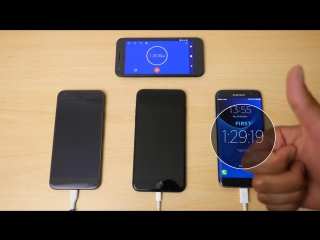 Pixel xl vs iphone 7 plus vs galaxy s7 edge battery charging speed test