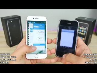 Iphone 7 vs original iphone 2g 9 year comparison