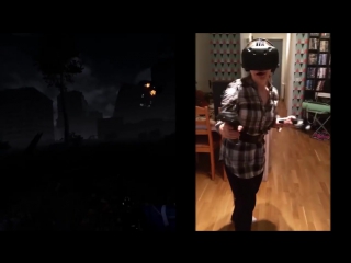 Htc vive renates first time playing the brookhaven experiments 1 wave and thats enough