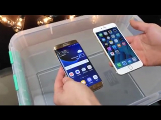 Samsung galaxy s7 vs iphone 6s water test actually waterproof