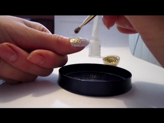 Маникюр с блестками в домашних условиях manicure with sequins at home