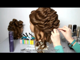 Bridal wedding hairstyle for long hair вечерняя прическа праздничная прическа