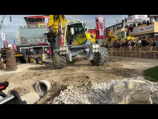 Mega machines channel menzi muck m545x spider excavator show at bauma 2022