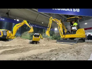 Mega machines channel komatsu electric excavator show at bauma 2022