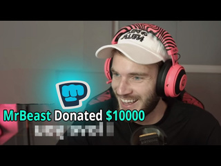 Mrbeast пожертвование 10000 для pewdiepie 720p