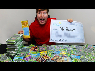 Mrbeast я потратил 30 000 долларов на лотерейные билеты и выиграл 1080p